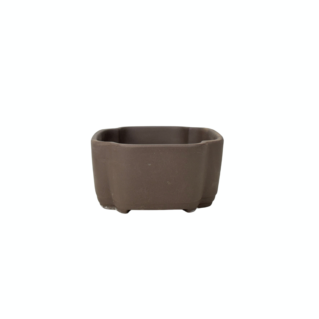 Bonsai pot ongeglazuurd mokko 16cm