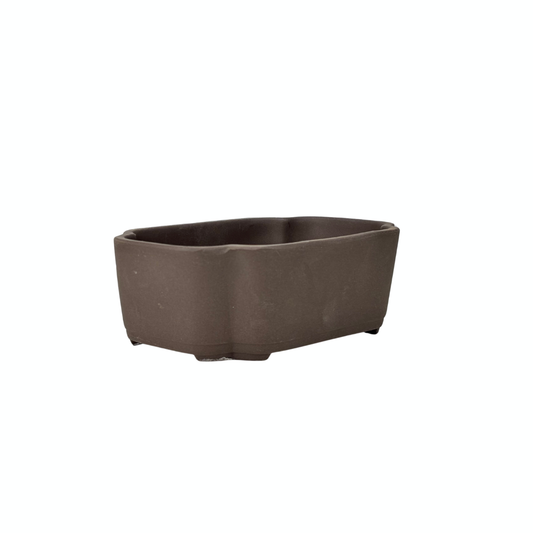 Bonsai pot ongeglazuurd mokko 18cm