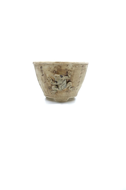 Pot à bonsaï Shohin beige rond 7cm