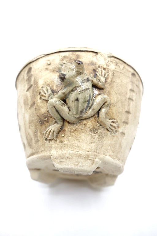 Pot à bonsaï Shohin beige rond 7cm