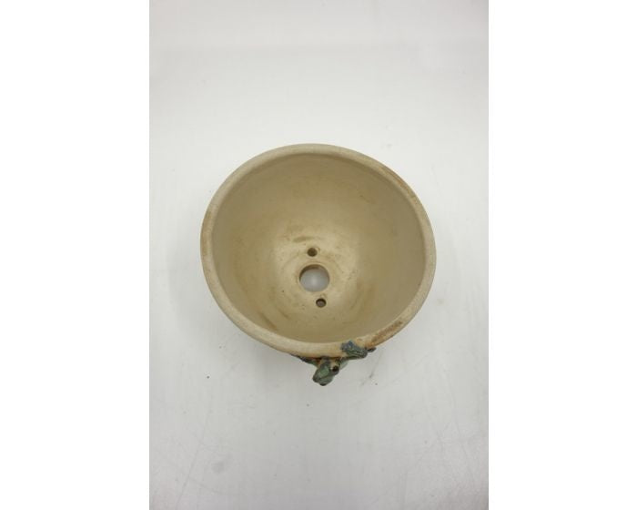 Pot à bonsaï Shohin beige rond 7cm