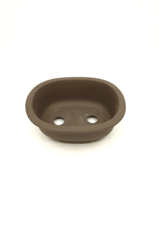 Bonsai pot ongeglazuurd ovaal 18cm