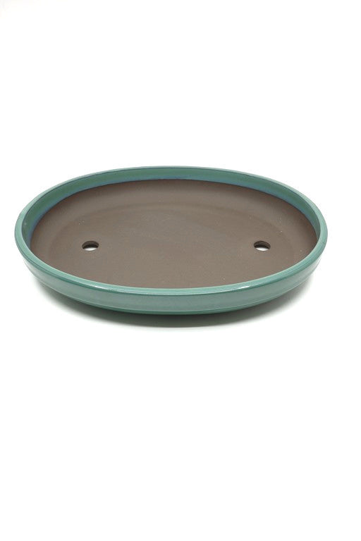 Bonsai pot green oval 40cm