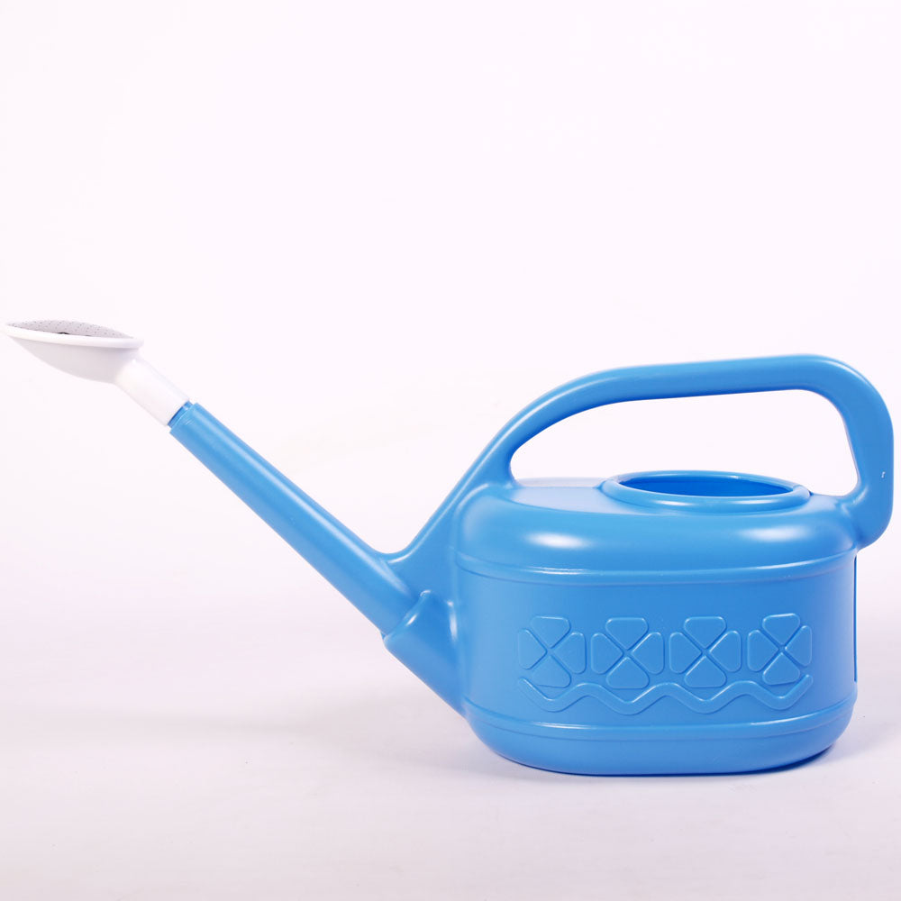 Plastic blauwe gieter met fijne broeskop 3 liter gieter