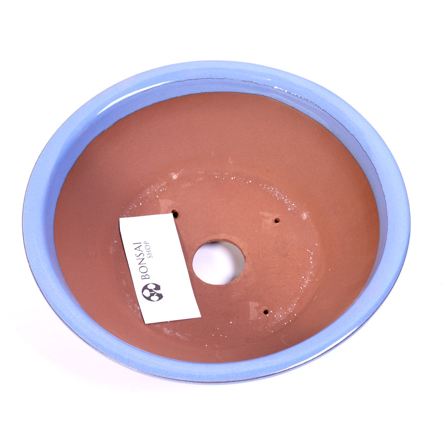 Pot à bonsaï bleu lavande rond 30,5 cm
