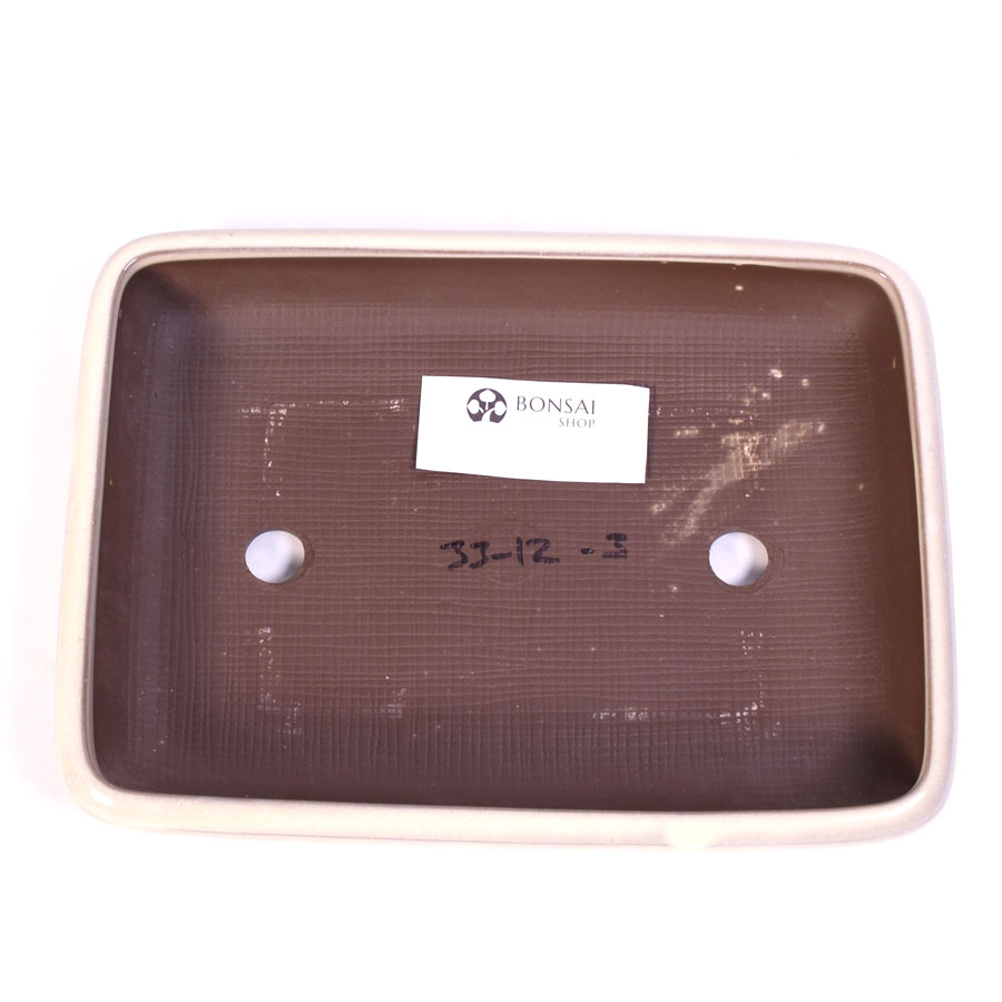 Pot à bonsaï crème rectangulaire 27,5 cm