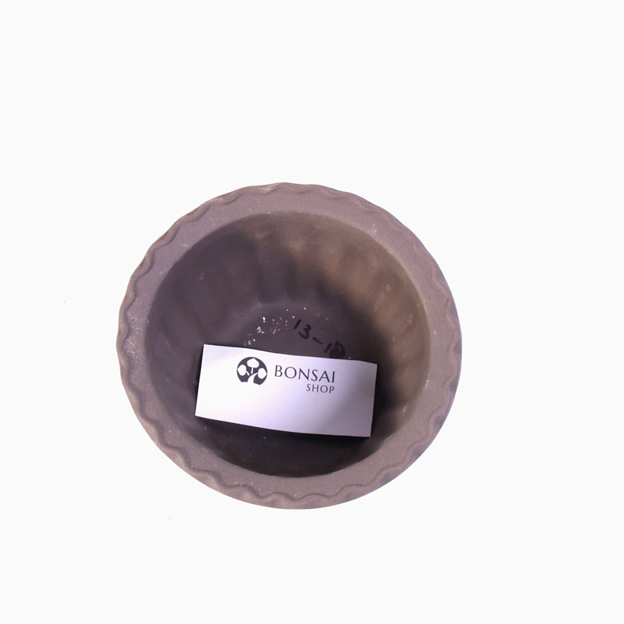 Pot à bonsaï brun rond 13 cm