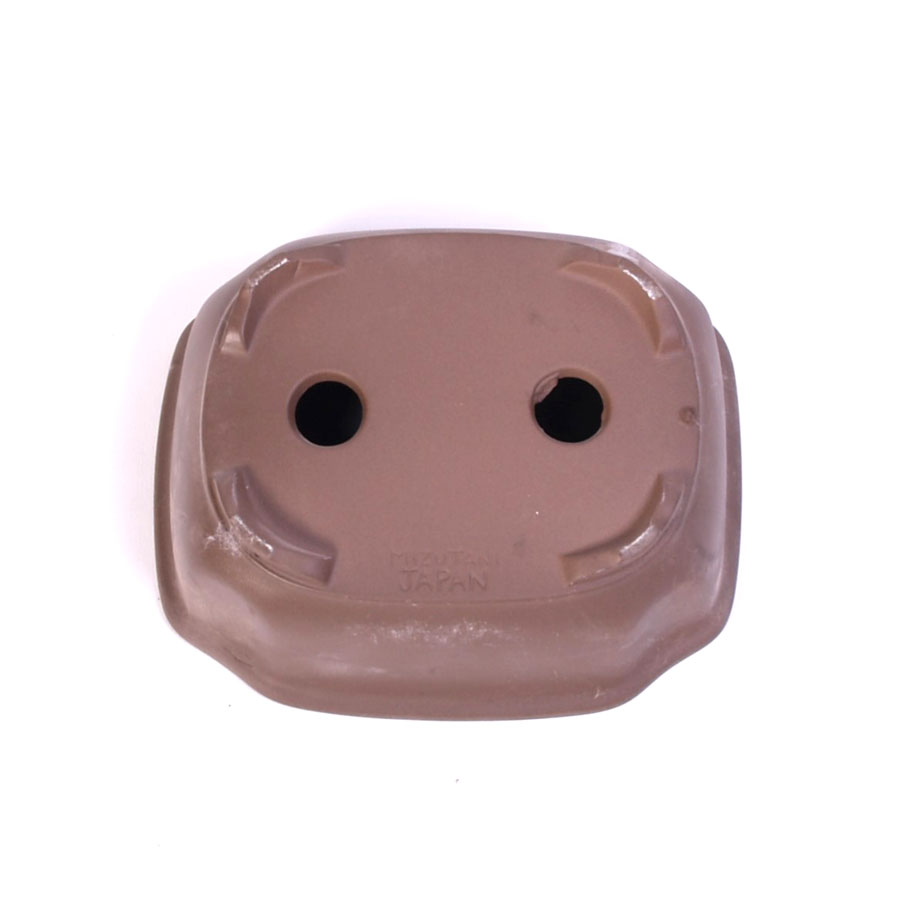 Pot à bonsaï brun octogonal rond 16,5 cm