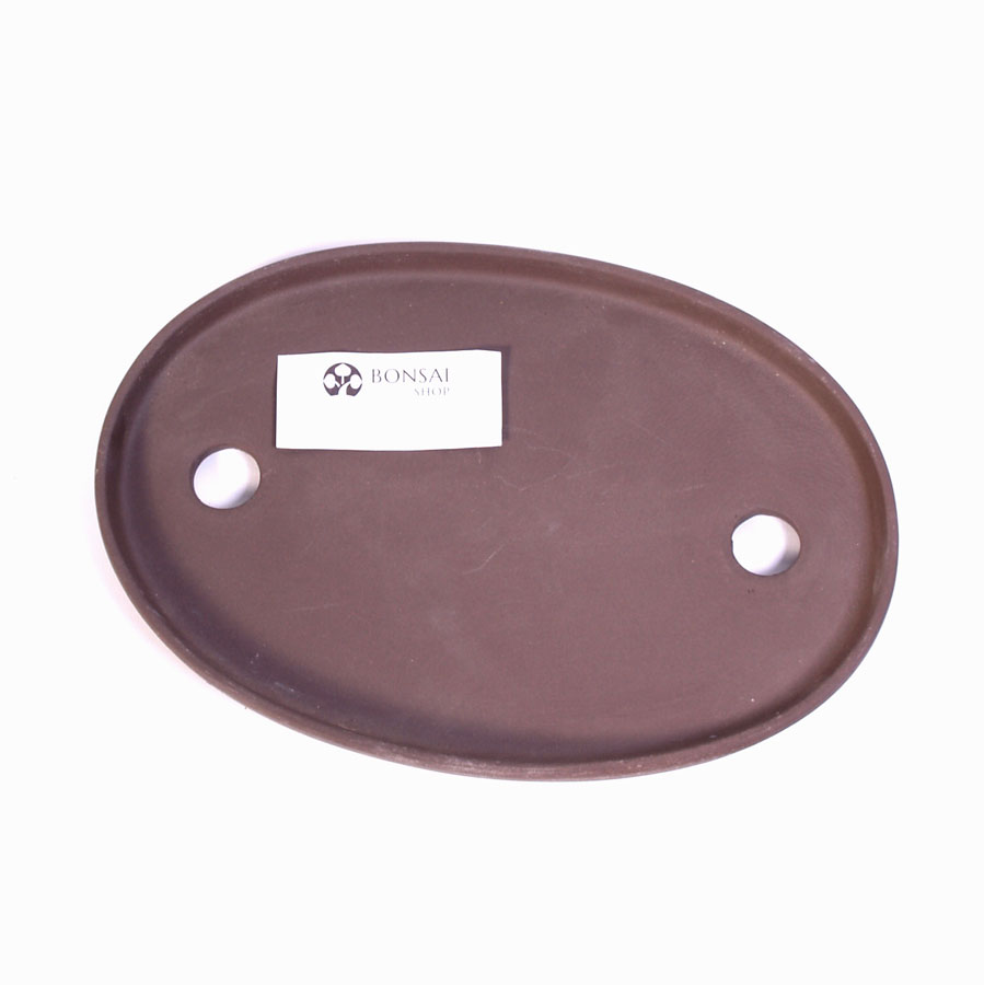 Pot à bonsaï ovale brun bas 34 cm