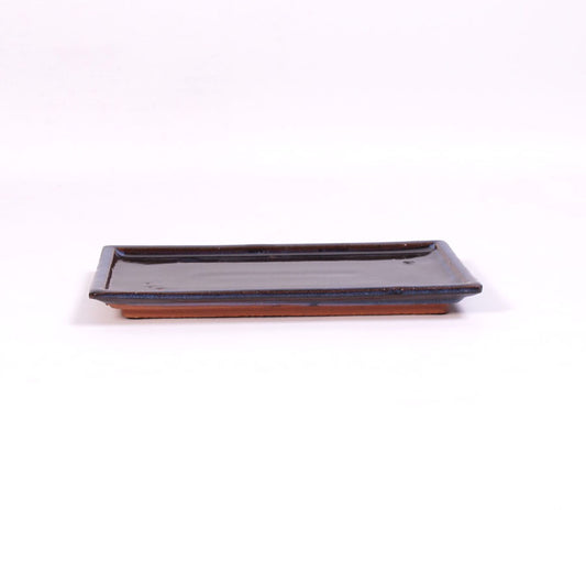 Soucoupe bleue rectangulaire 23,5 cm