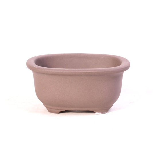Pot à bonsaï ovale non émaillé haut 14 cm
