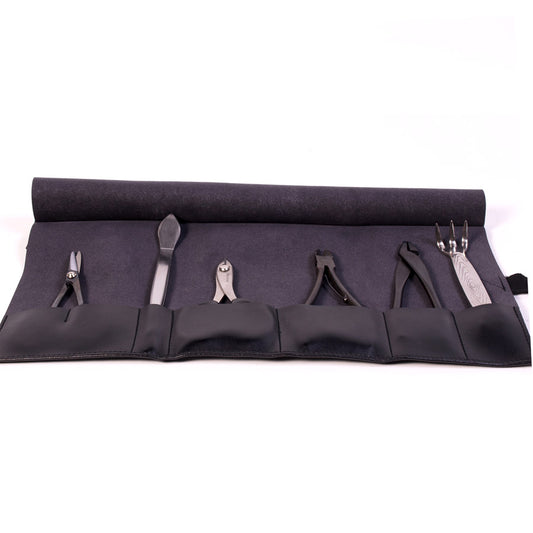 Set d'outils 6 pièces, acier au carbone japonais de qualité supérieure dans une trousse à rouleau