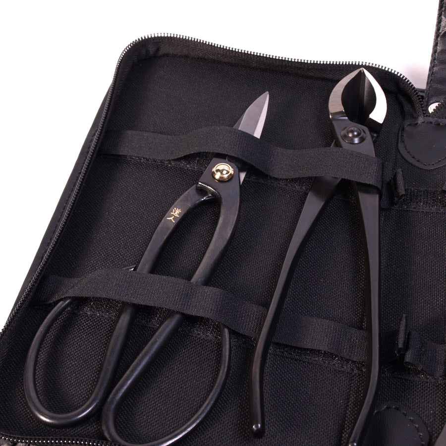 Jeu d'outils 5 pièces en acier au carbone japonais de qualité supérieure dans un étui à fermeture éclair