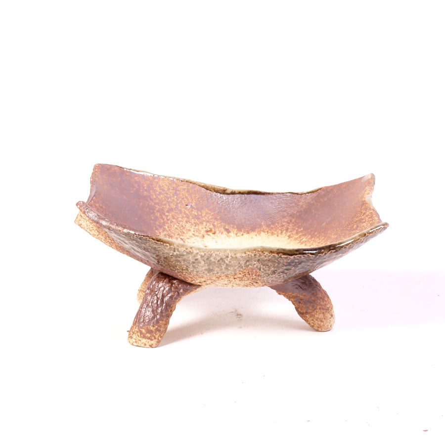 Coquille non émaillée avec pattes vert-brun