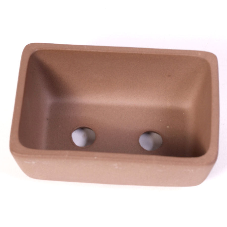 Pot à bonsaï brun rectangulaire 17 cm