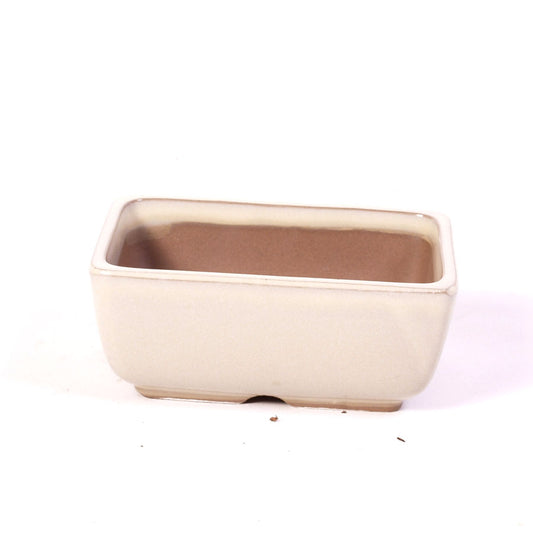 Bonsaischaal creme rechthoekig 12cm