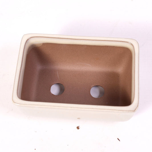 Bonsaischaal creme rechthoekig 12cm