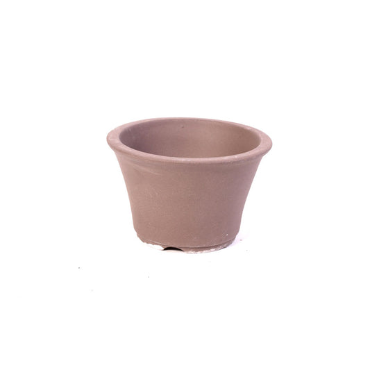Pot à bonsaï brun rond en forme de vase 12,5 cm