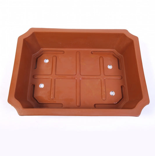 Bac d'entraînement rectangulaire couleur terre cuite 42 cm