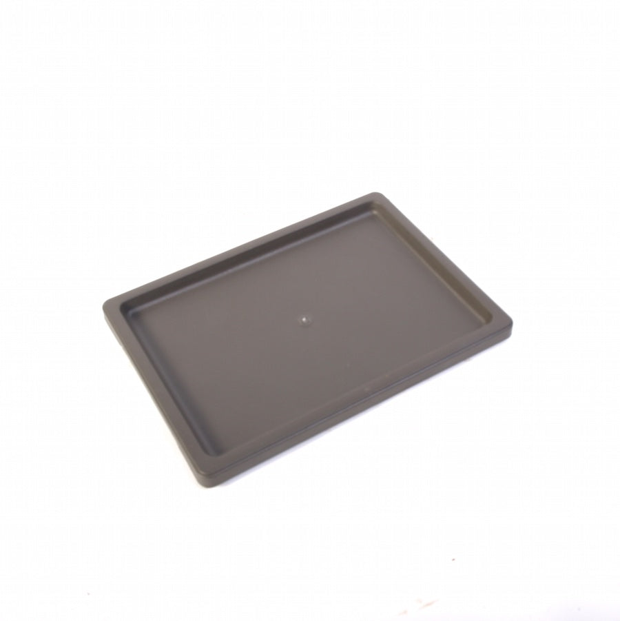 Soucoupe rectangulaire gris/marron 28 cm