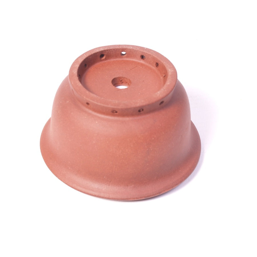 Bac à bonsaï rouge-brun rond 8,5 cm