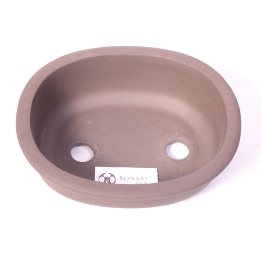 Pot à bonsaï ovale brun 20,5 cm
