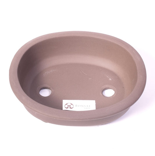 Pot à bonsaï ovale brun 24,5 cm