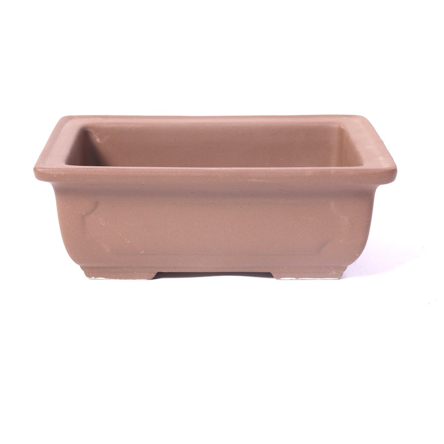 Pot à bonsaï brun rectangulaire 16,5 cm
