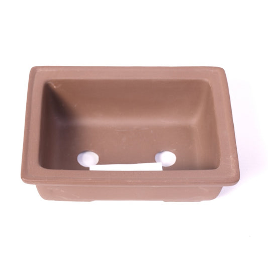 Pot à bonsaï brun rectangulaire 16,5 cm