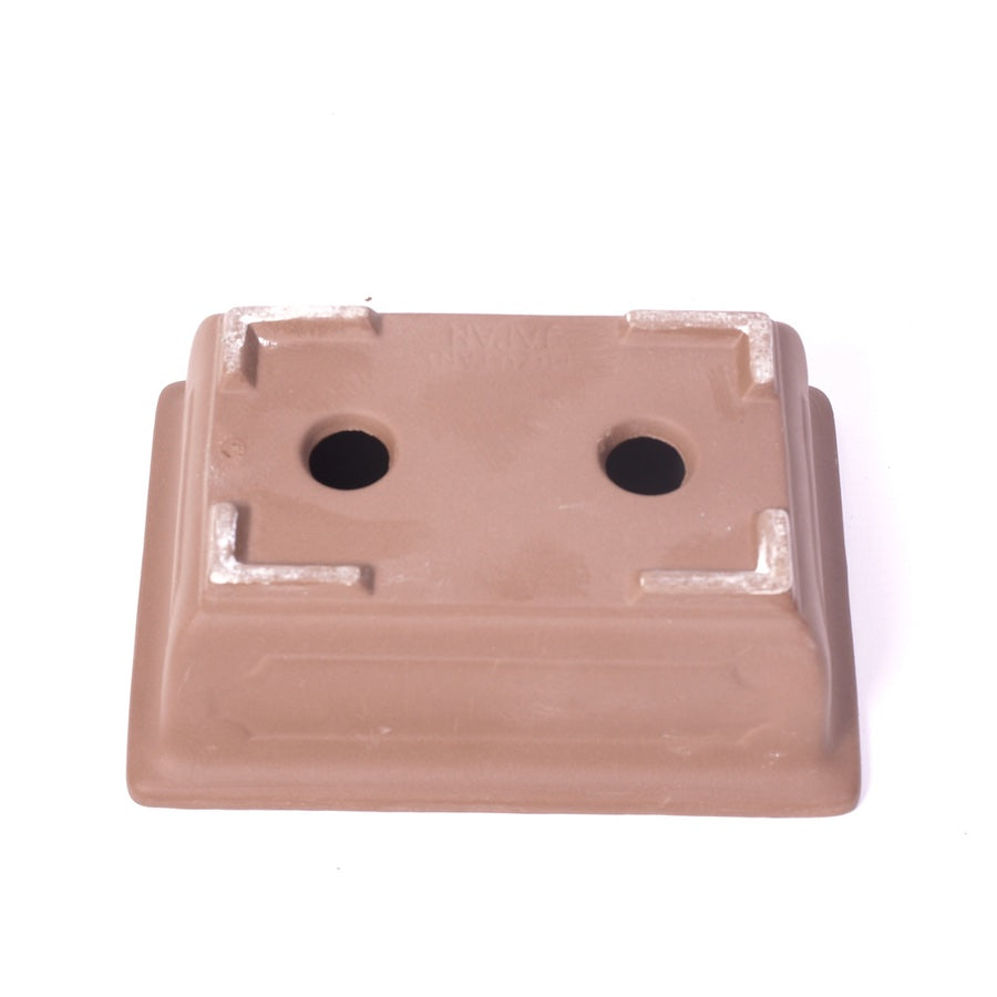 Pot à bonsaï brun rectangulaire 16,5 cm