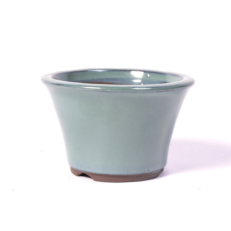 Pot à bonsaï vert rond 12,5 cm