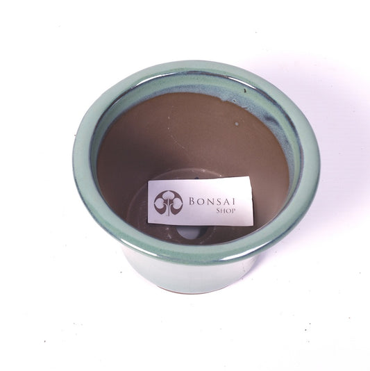 Pot à bonsaï vert rond 12,5 cm