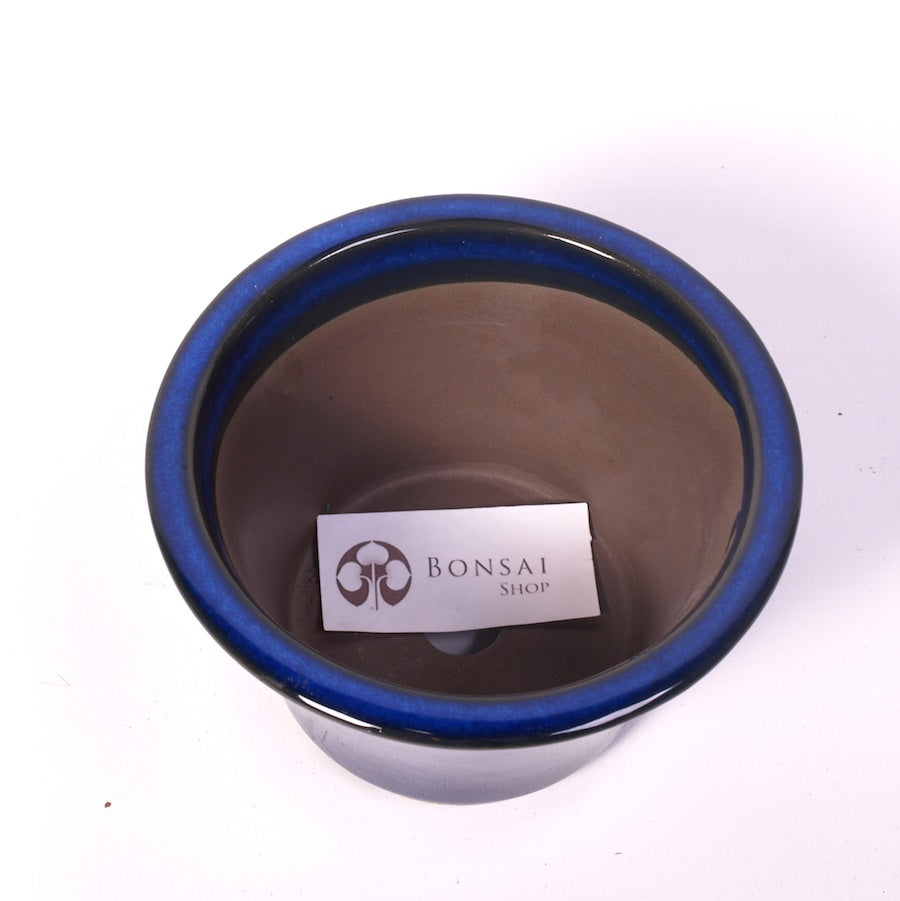 Bac à bonsaï bleu rond 12,5 cm