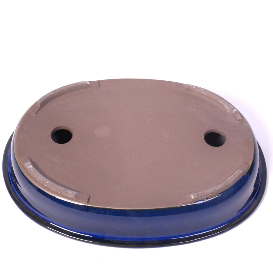 Pot à bonsaï bleu ovale 28,5 cm