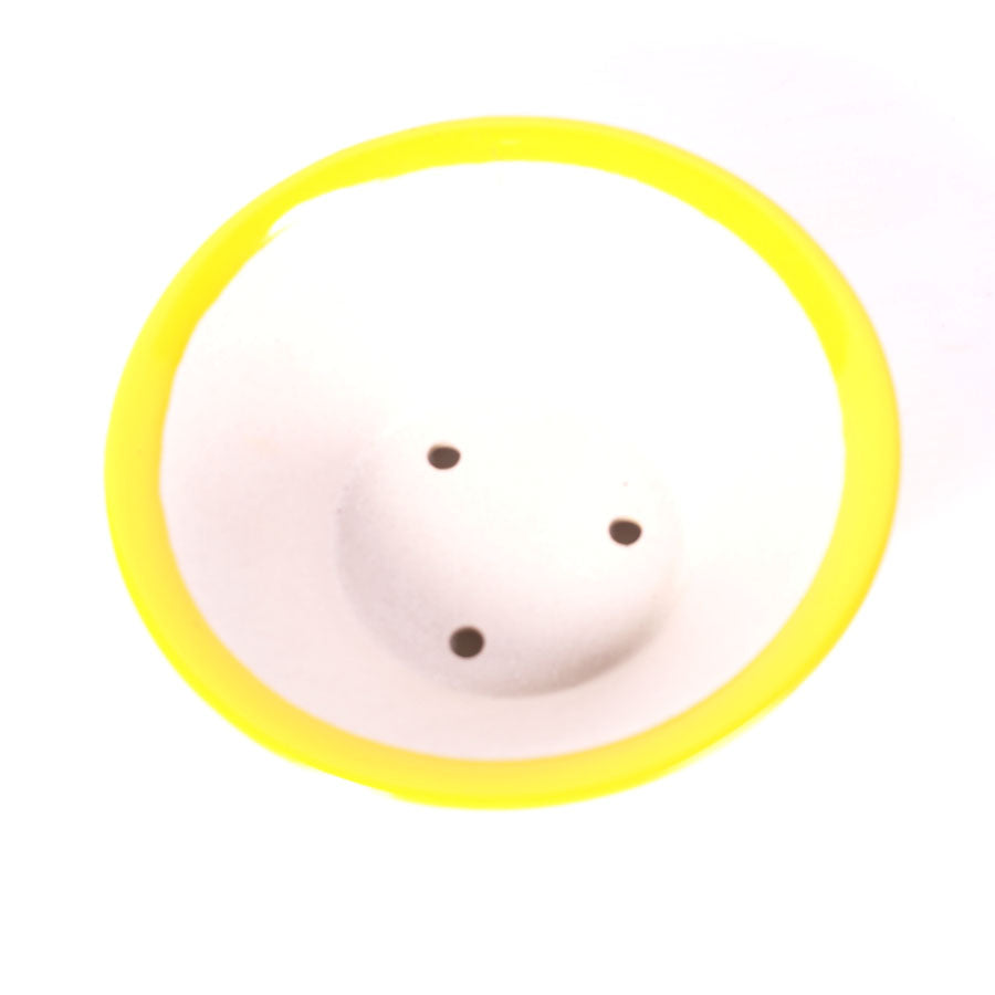 Coupelle à bonsaï ronde en forme d'entonnoir jaune 15 cm