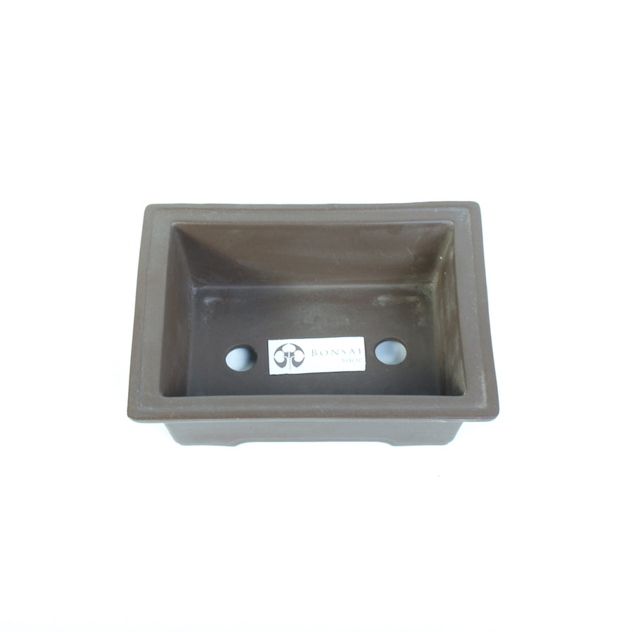 Pot à bonsaï brun rectangulaire 22 cm