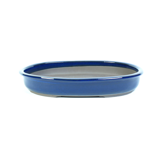 Pot à bonsaï bleu ovale 34,5 cm