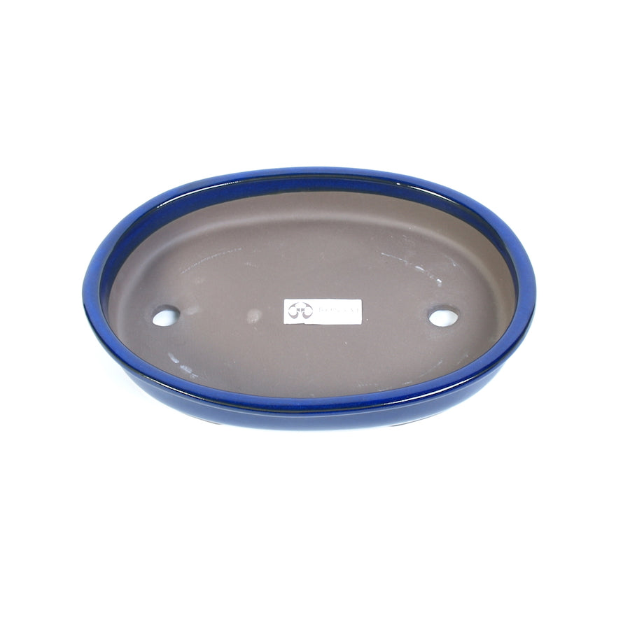 Pot à bonsaï bleu ovale 34,5 cm