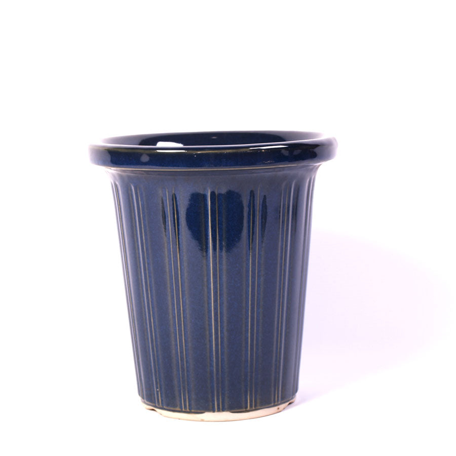 Coupelle à bonsaï cascade bleue à rebord extérieur 22 cm