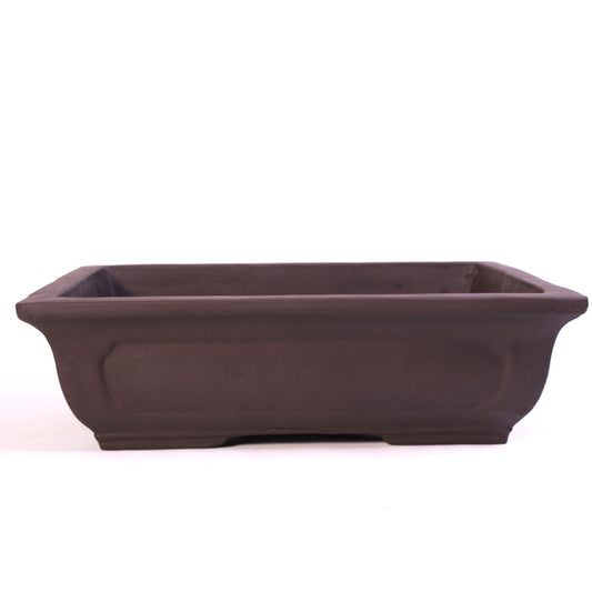 Pot à bonsaï rectangulaire non émaillé à rebord extérieur 37,5 cm