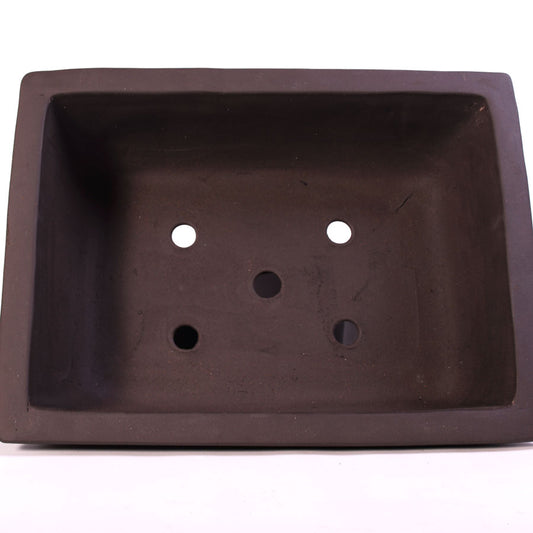 Pot à bonsaï rectangulaire non émaillé à rebord extérieur 37,5 cm
