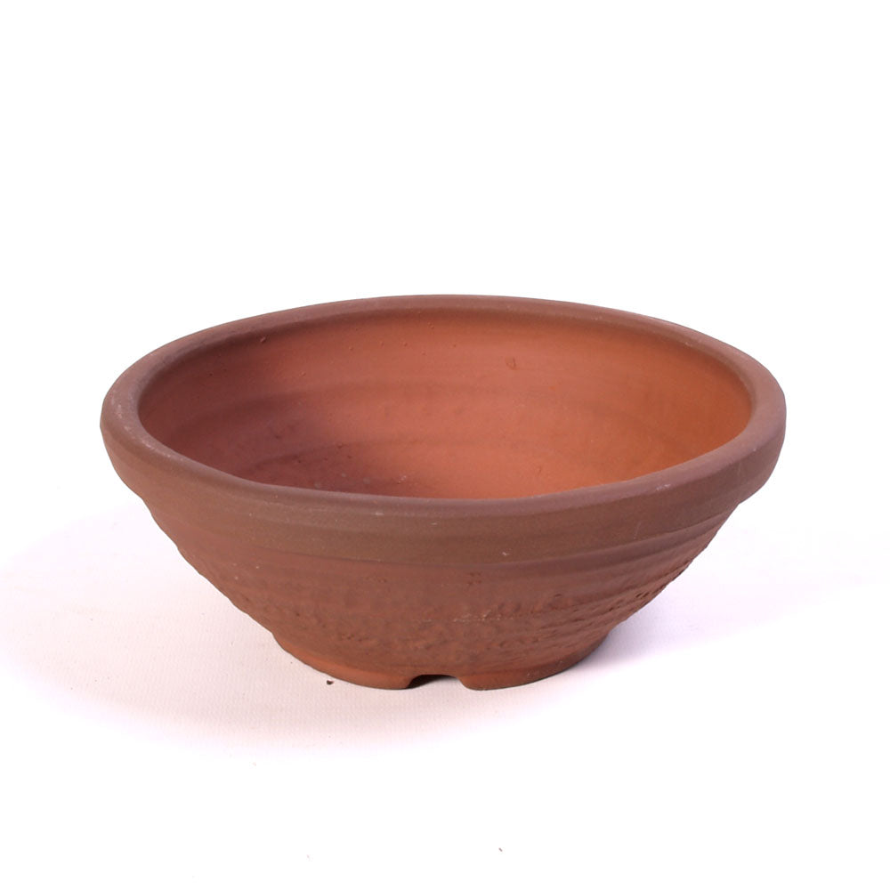 Pot à bonsaï brun rond épais 20 cm